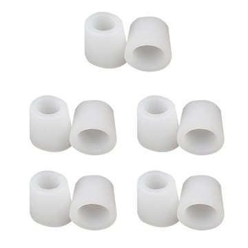 5Pair Gel Toe Tube Finger Toe Sleeve Protectors Cushion Hammer Pad White