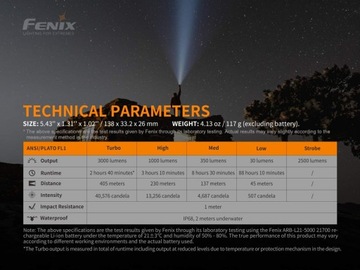 Fenix ​​PD40R V2.0 3000 ТОП многофункциональный фонарь