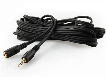 Kabel Gembird Jack 3.5mm - Jack 3.5mm 5m czarny (CCA421S5M)