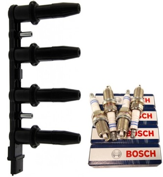 CEWKA ZAPŁONOWA MEYLE + 4 ŚWIECE BOSCH OPEL ASTRA H 1.6 105 KM