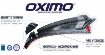 OXIMO U-КРЮЧОК ПЛОСКИЕ ДВОРНИКИ 50см+47,5см комплект