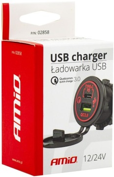 АВТОМОБИЛЬНОЕ ЗАРЯДНОЕ УСТРОЙСТВО USB + USB-C 12В 24В