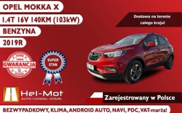 Opel Mokka I X 1.4 Turbo Ecotec 140KM 2019 Opel Mokka X BEZWYPADKOWY, Klima, Alu, PDC, Tempomat, Android, Kamera, VAT, zdjęcie 2