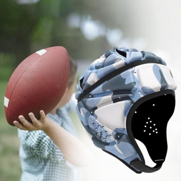 Kask do rugby Uniwersalny czapka Scrum Wyściełana osłona twarzy unisex w stylu C