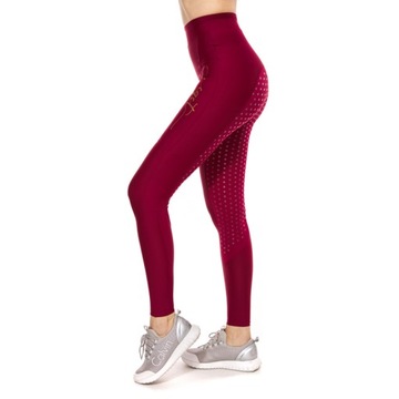 Legginsy zimowe Elite bordowe L Eqst