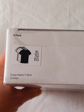 CALVIN KLEIN KOSZULKI MĘSKIE r. XL 4 PAK BAWEŁNA