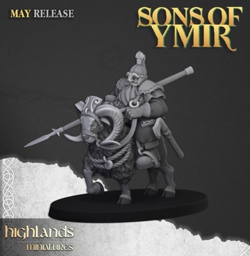 Mounted Dwarfs #4 Highlands Miniatures