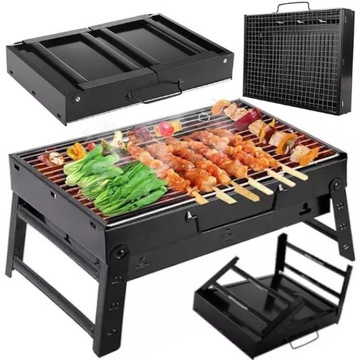 GRILL WĘGLOWY TURYSTYCZNY PRZENOŚNY 35X27CM
