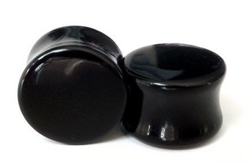 Plug plugi tunel akryl akrylowy Czarny pełny 8mm