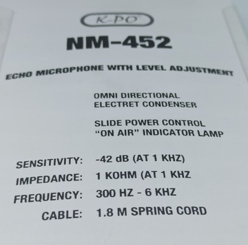 CB-микрофон K-PO NM-452, штекер 6 President