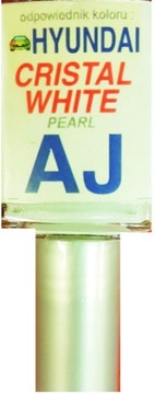 HYUNDAI AJ CRYSTAL WHITE PEARL LAKIER SAMOCHODOWY ZAPRAWKA DO RYS 10 ML ARA