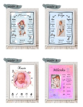 ПОДСКАЗКА с фото День Рождения Крещение в 1 РАМКЕ А4