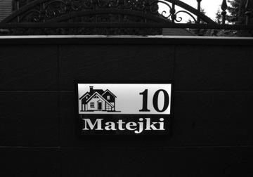 30x30 - NUMER DOMU Podświetlana Tablica led adres ulica baner