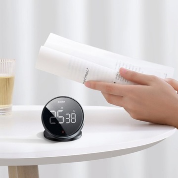 ВРАЩАЮЩИЙСЯ ЭЛЕКТРОННЫЙ КУХОННЫЙ ТАЙМЕР BASEUS С МАГНИТОМ НА ХОЛОДИЛЬНИК