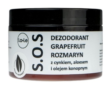 La-Le Dezodorant SOS - grapefruit, rozmaryn z cynkiem, aloesem i olejem kon