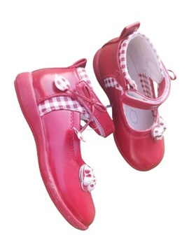 BALERINY pantofelki BALERINKI pantofle półbuty LinShi RED czerwone 30