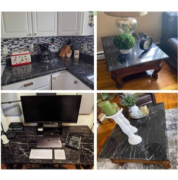 Мраморная мебельная шпоновая фольга, кухонные наклейки, самоклеящиеся, 10 м х 60 см