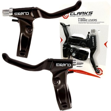 Rowerowe Klamki Hamulcowe V-BRAKE CLARKS Czarne Komplet Prawa + Lewa