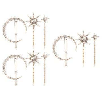 9 szt. Rhinestone Spinki do włosów Bridal Hair Stars and M