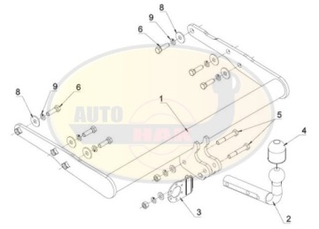 БУКСИРОВОЧНЫЙ КРЮК + МОДУЛЬ VW T6 2015-2019 гг.