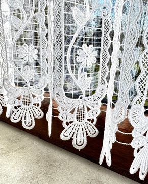 Zazdrostka Gipiura Biała Firanka Do Pokoju Do Kuchni Na Wymiar 90 wys