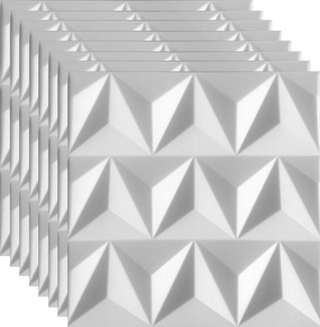 TWORZYWO SZTUCZNE KASETON MATRIX 3D BIAŁY PANELE ŚCIENNE - ZESTAW 2m2