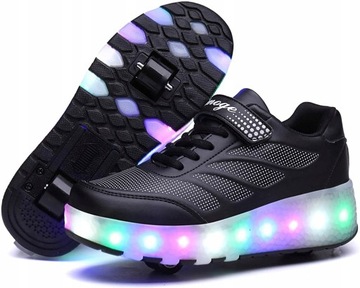BUTOROLKI BUTY Z ROLKAMI ROLKI WROTKI LED r.28-33