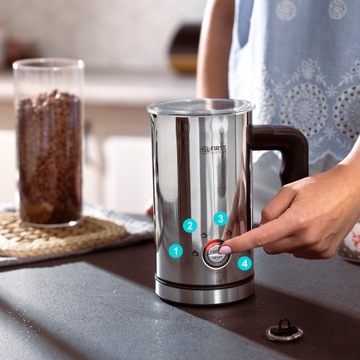 Вспениватель молока, мешалка, 4 программы МОЩНОСТЬ First Austria