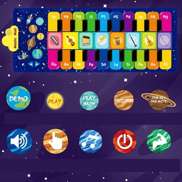 МУЗЫКАЛЬНЫЙ ТАНЦЕВАЛЬНЫЙ КОВРИК ПИАНО ТАНЦЕВАЯ ИГРА