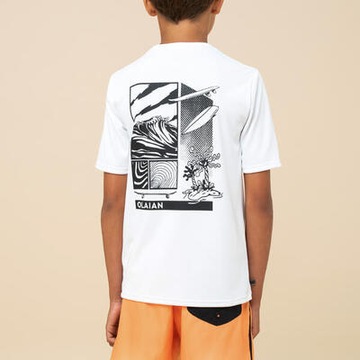 Детская футболка для серфинга с УФ-излучением Olaian Water T-shirt 100 с короткими рукавами