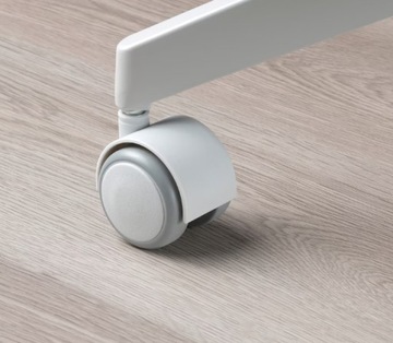 Kółka do fotela obrotowego BIAŁE 50 mm fi.10 mm IKEA NOWY WZÓR