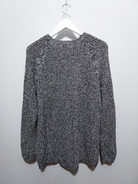 H&M sweter bawełna akryl melanż L