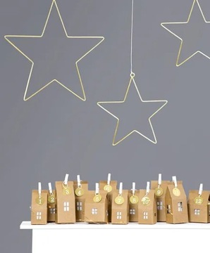 Адвент-календарь «Домики из крафт-бумаги», 24 штуки