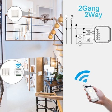 Реле TUYA WiFi с Alexa 2-канальный УМНЫЙ ДОМ