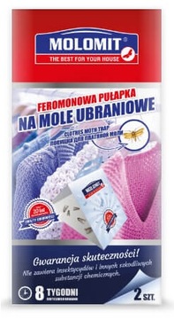 2X FEROMONOWA PUŁAPKA NA MOLE ODZIEŻOWE UBRANIOWE