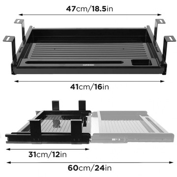 Duronic DKTSX2 Выдвижная подставка для клавиатуры