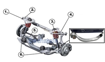 Нижний рычаг управления левый банан A4 B5 B6 B7 A6 C5 A8 D2 VW Passat B5 B5 FL