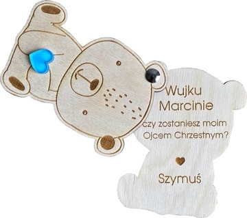 MIŚ CZY ZOSTANIESZ MOJĄ MATKĄ CHRZESTNĄ pytanie