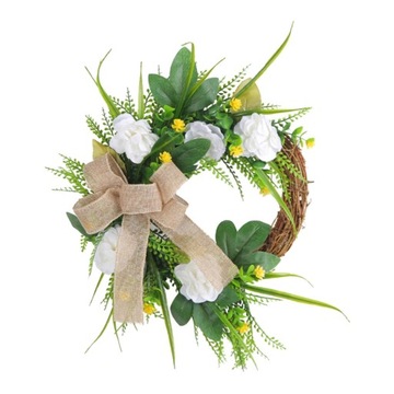 Wieniec kwiatowy magnolii Dekoracyjny kreatywny wiosenny letni wieniec na d