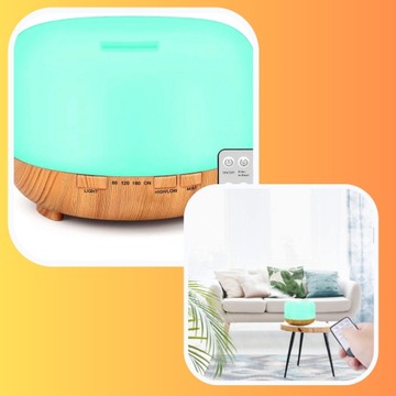 ДИФФУЗОР ДЛЯ АРОМАТЕРАПИИ С ДИСТАНЦИОННЫМ УПРАВЛЕНИЕМ УВЛАЖНИТЕЛЬ НА ДЕРЕВЯННОЙ ОСНОВЕ