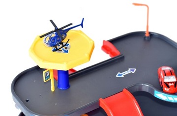 Parking 2-poziomowy autka helikopter 53 elementów