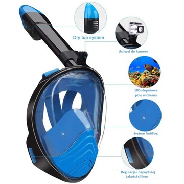 Детская полнолицевая маска для сноркелинга XS OceanX