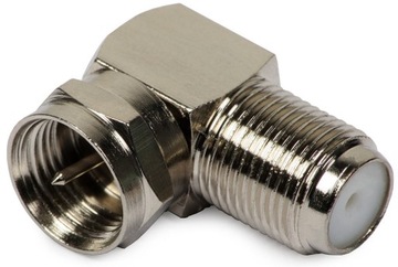 PRZEJŚCIE KĄTOWE GNIAZDO F NA WTYK F NAKRĘCANY