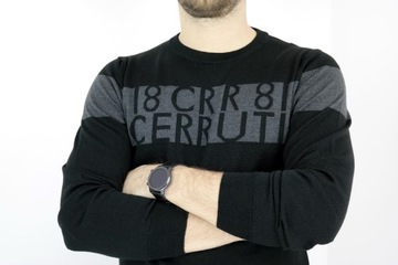 CERRUTI sweterek męski czarny SWCR04 (Rozmiar: M)