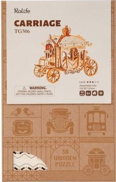 Деревянный 3D-пазл Robotime - Карета