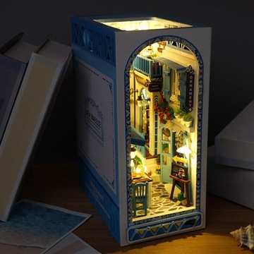DIY 3D книжные наборы деревянные миниатюрные домашние наборы для гостиной с книгами