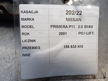 BUDÍKY PŘÍSTROJOVÁ DESKA NISSAN PRIME P11 9F765 1808597