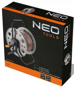 Металлическая катушка для садового шланга, стойка NEO 100 м.