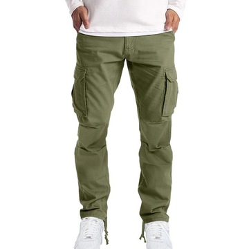 Men Cargo Pants straight Pants Casual Trousers Cot
