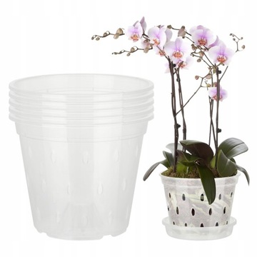 DONICZKA OKRĄGŁA PRZEZROCZYSTA DO ORCHIDEI 9cm
